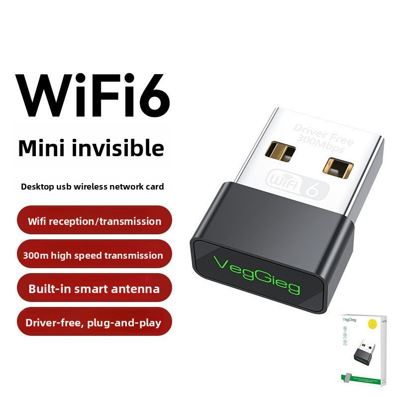 USB WIFI6 Wireless Network Adapter Dual Band 1400Mbps