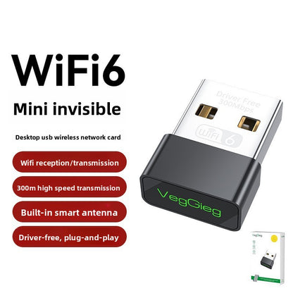 USB WIFI6 Wireless Network Adapter Dual Band 1400Mbps