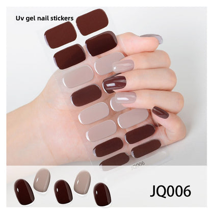 UV Gel Manicure Patch Semi-Cured Phototherapy Nail Stickers