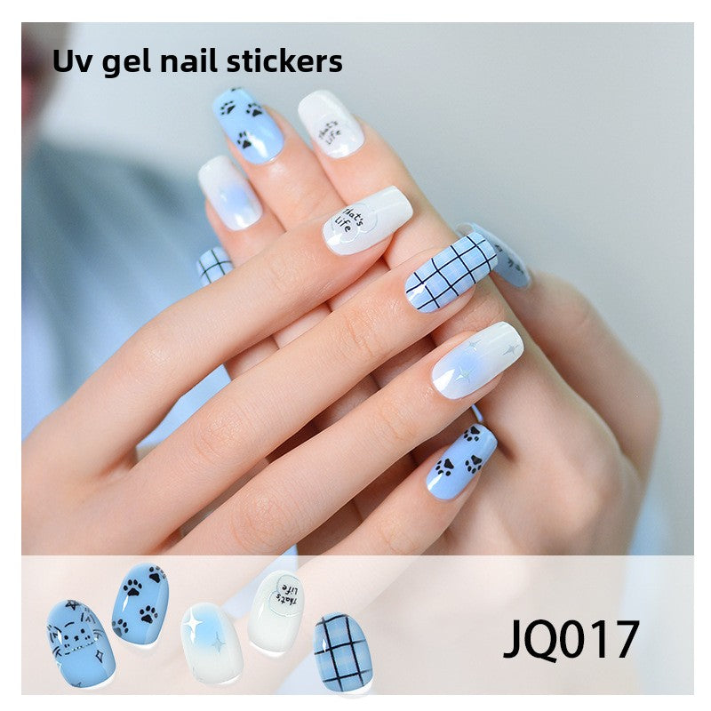 UV Gel Manicure Patch Semi-Cured Phototherapy Nail Stickers
