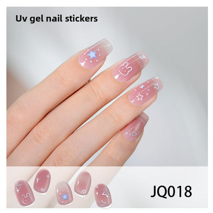 UV Gel Manicure Patch Semi-Cured Phototherapy Nail Stickers
