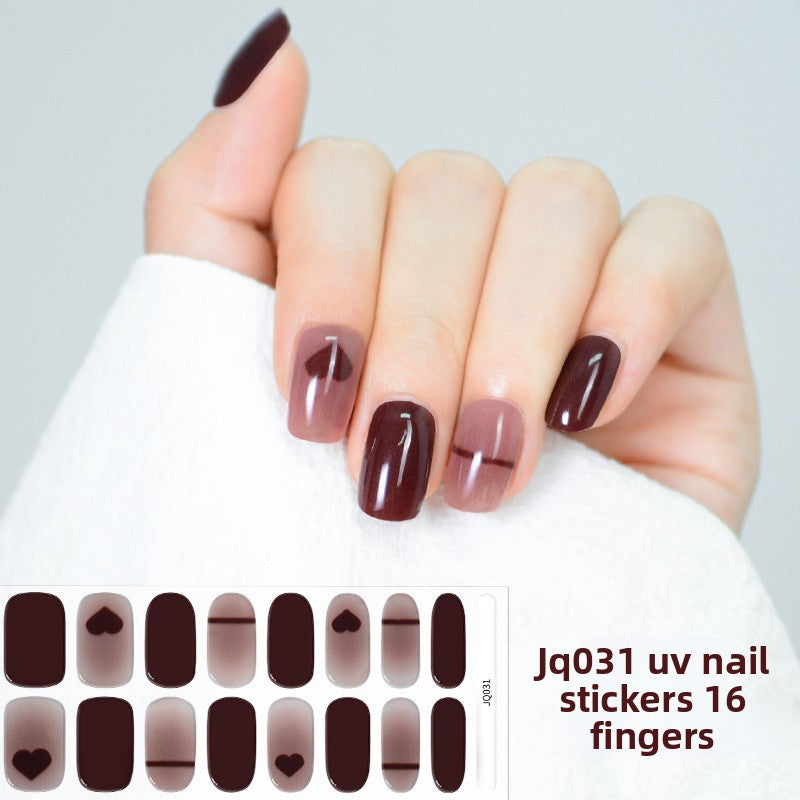 UV Gel Manicure Patch Semi-Cured Phototherapy Nail Stickers