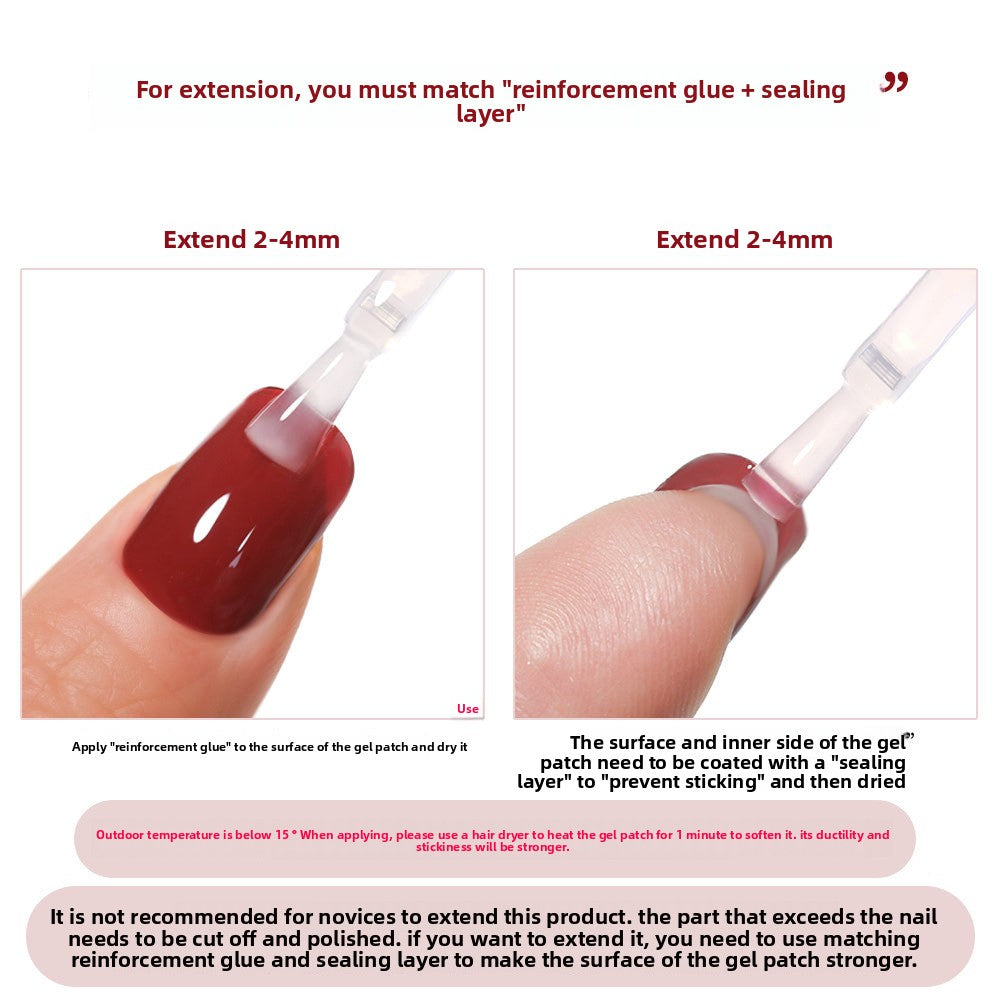 UV Gel Nail Stickers Semi-Cured Manicure Patches