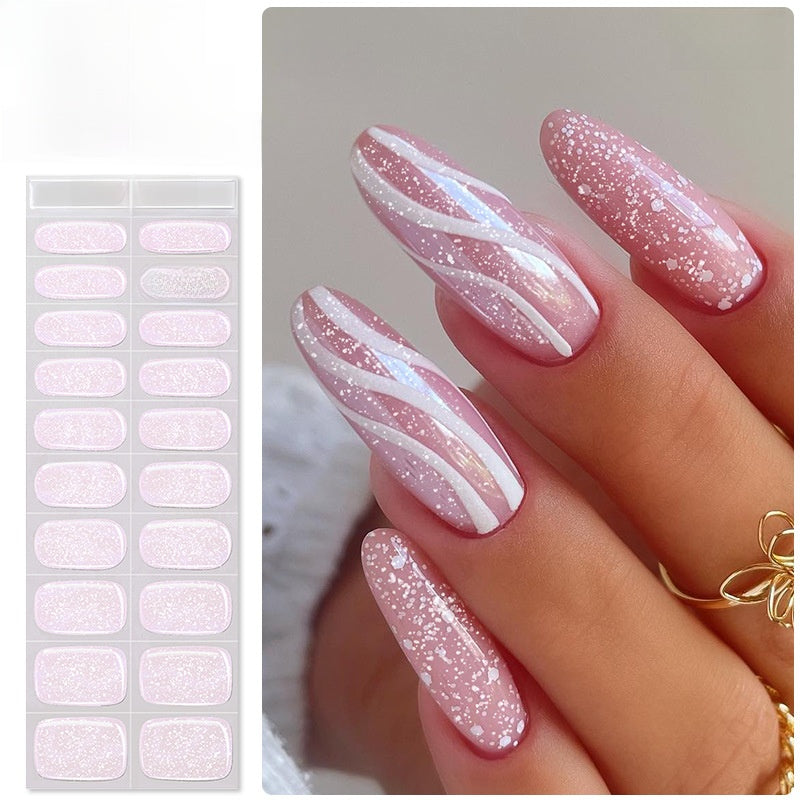 UV Gel Nail Stickers Semi-Cured Manicure Patches