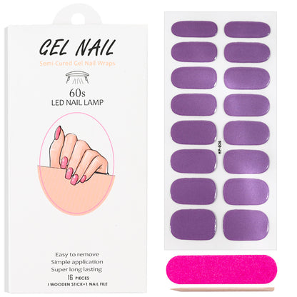 UV Gel Nail Stickers Semi-Cured Phototherapy Nail Set