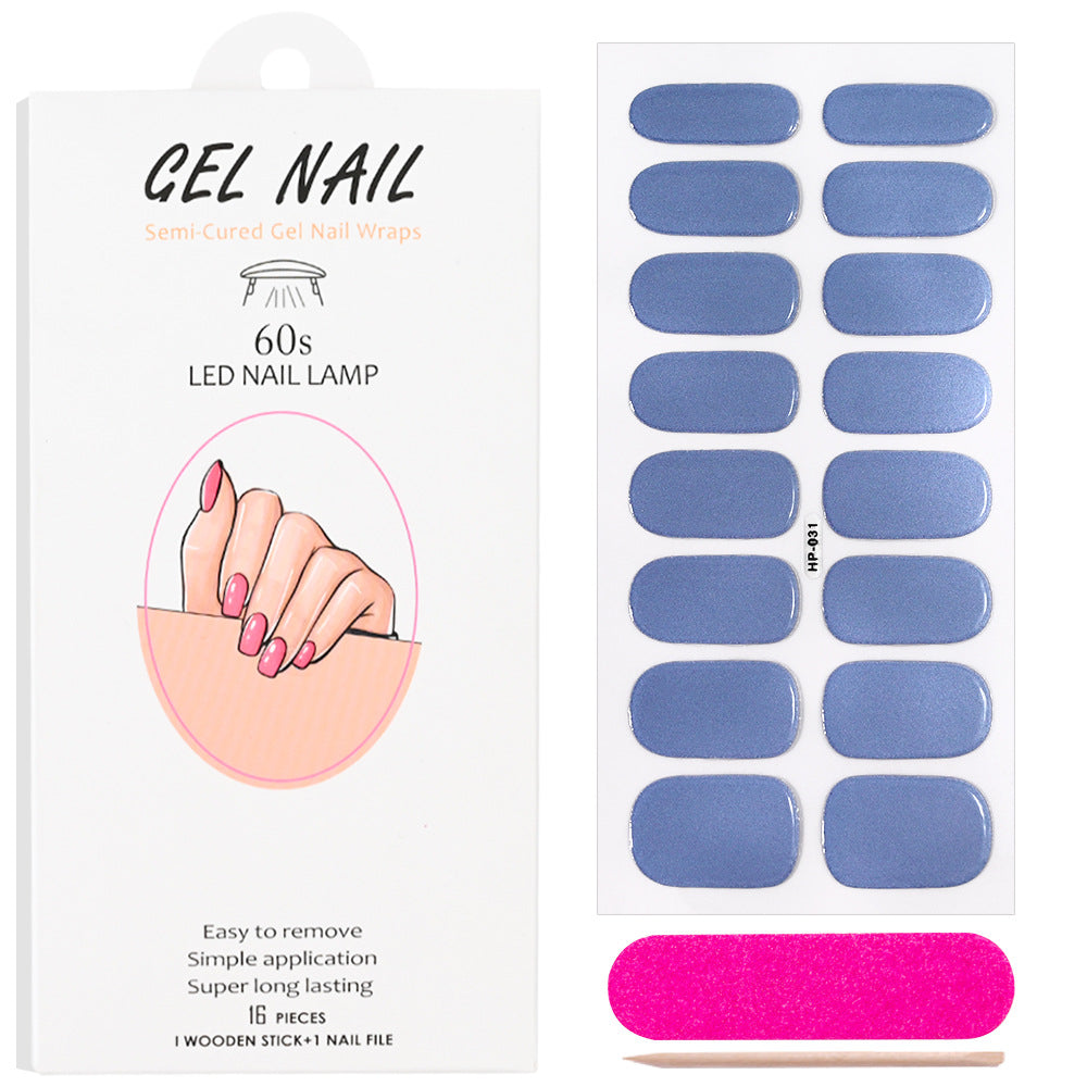 UV Gel Nail Stickers Semi-Cured Phototherapy Nail Set