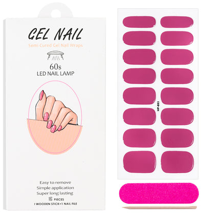 UV Gel Nail Stickers Semi-Cured Phototherapy Nail Set