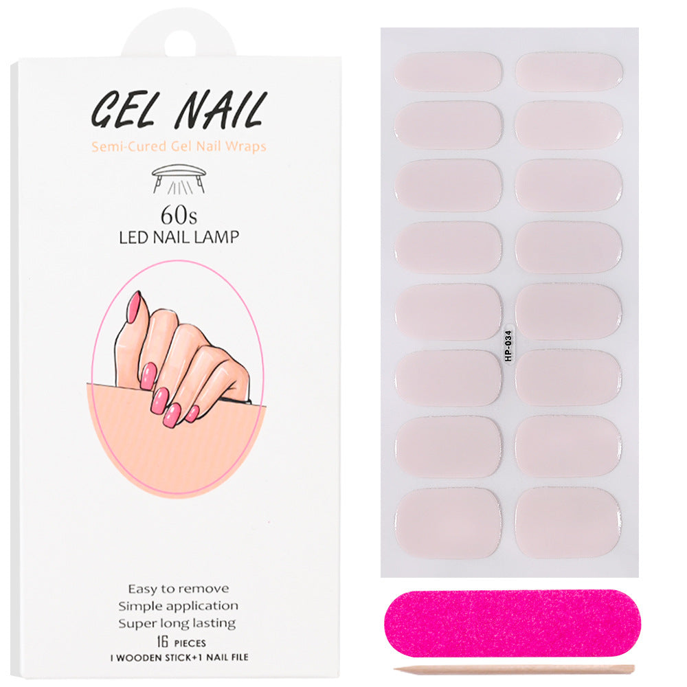 UV Gel Nail Stickers Semi-Cured Phototherapy Nail Set
