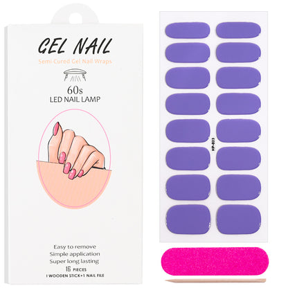 UV Gel Nail Stickers Semi-Cured Phototherapy Nail Set