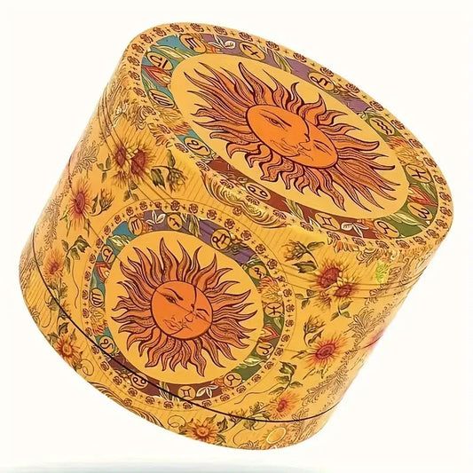 UV Printed Zinc Alloy Tobacco Grinder Four-Layer Metal Grinder