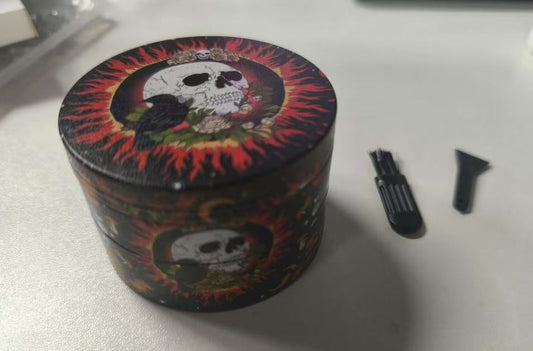 UV Printed Zinc Alloy Tobacco Grinder Four-Layer Metal Grinder