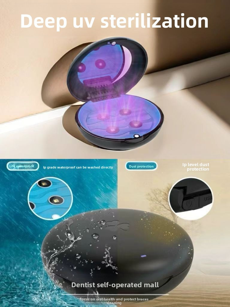 UV Sterilizing Retainer Storage Box with Mirror