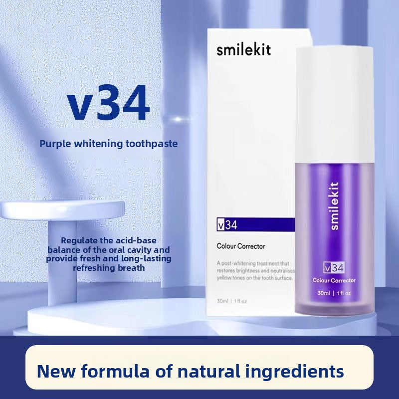 V34 Purple Whitening Toothpaste