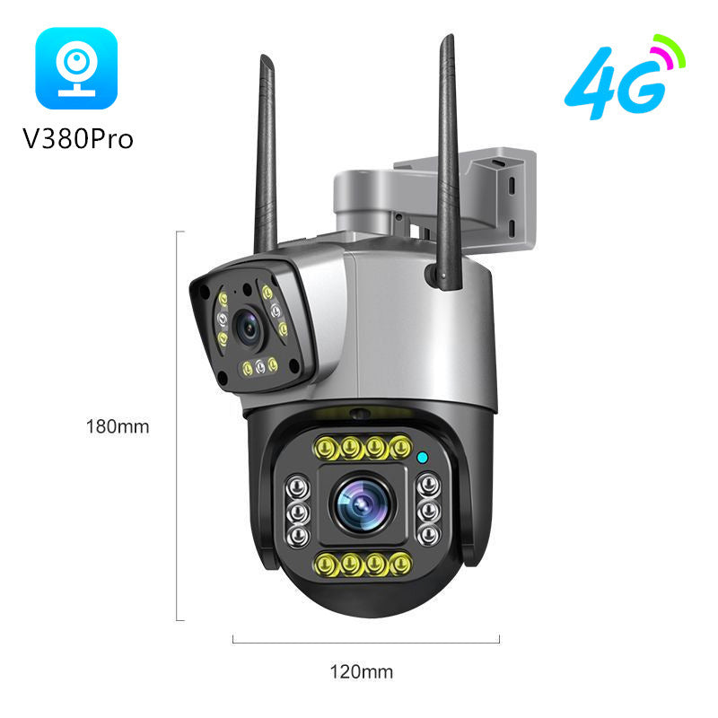 V380 Dual Screen Outdoor Waterproof WiFi 4G Surveillance Camera