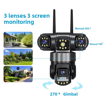 V380 Three-View Wireless Wi-Fi Camera