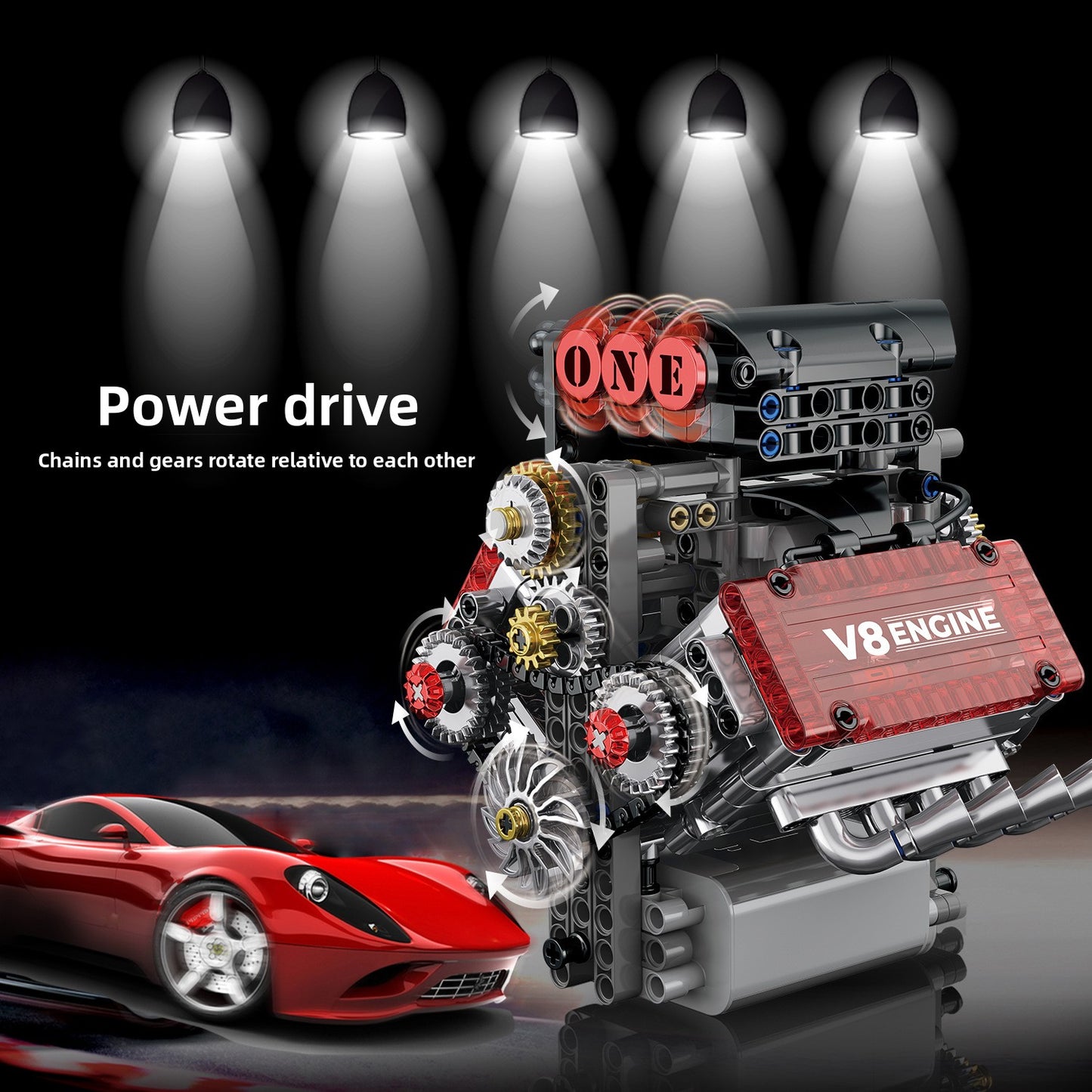 V8 Engine Model Building Blocks