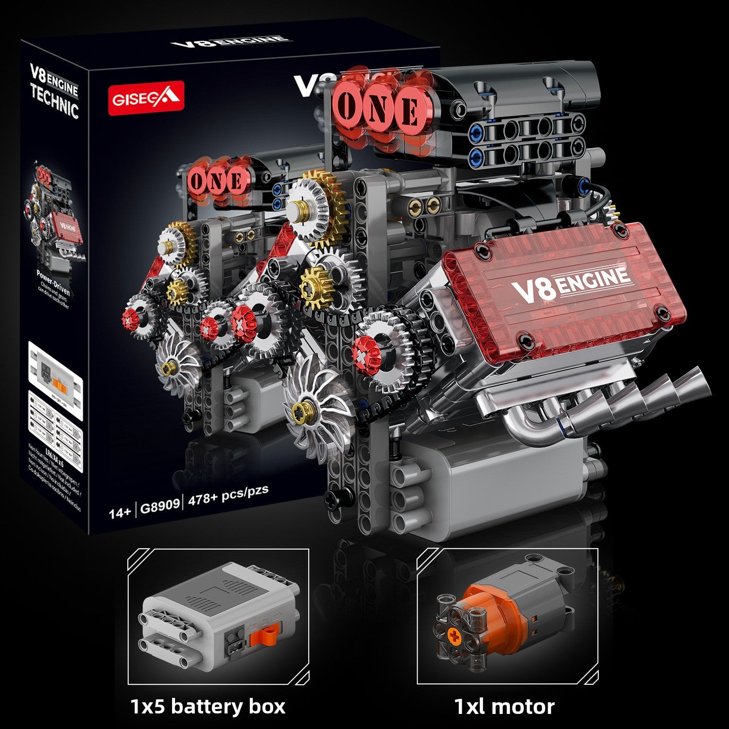 V8 Engine Model Building Blocks