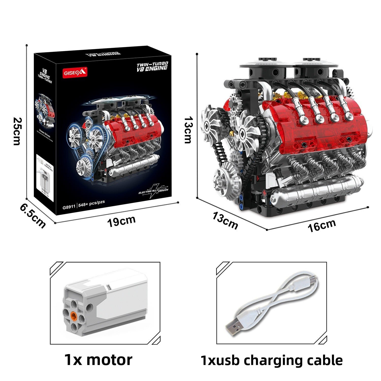 V8 Engine Model Building Blocks