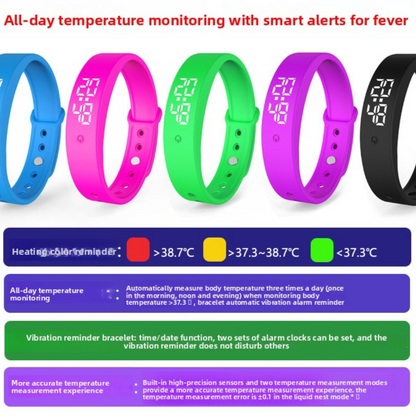 V9 Smart Temperature Monitoring Bracelet Watch