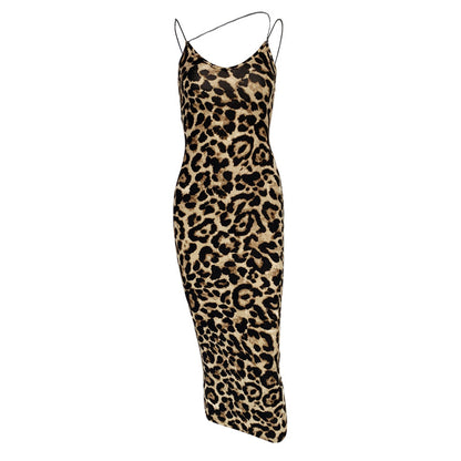 V-neck backless halter dress