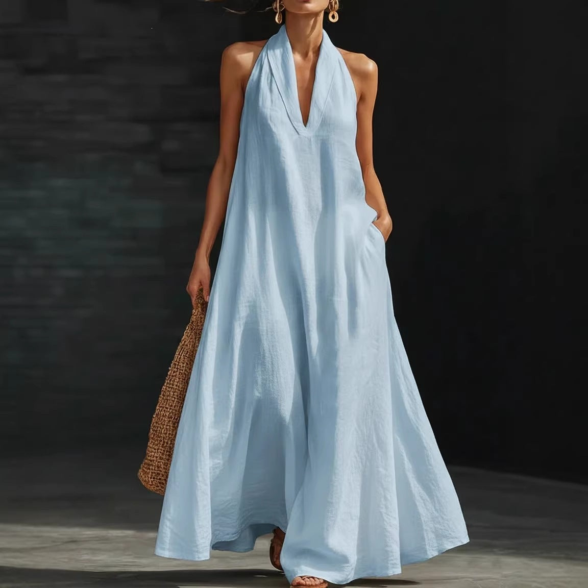 V-neck dress
