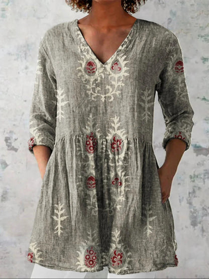 V-neck dress
