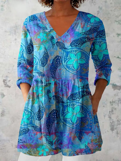 V-neck dress
