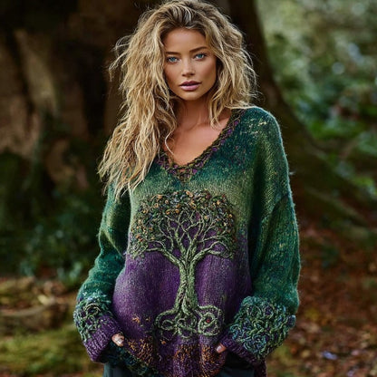 V-Neck Drop Shoulder Sweater