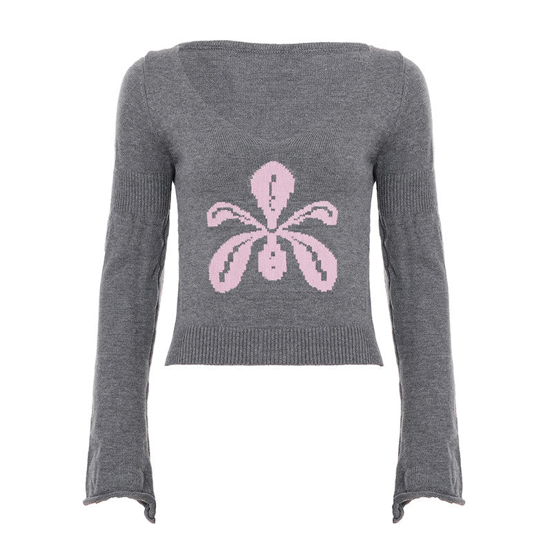V-neck fitted sweater