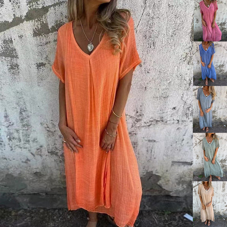 V-neck half dress