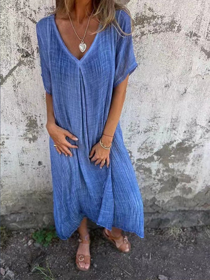 V-neck half dress
