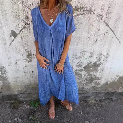 V-neck half dress