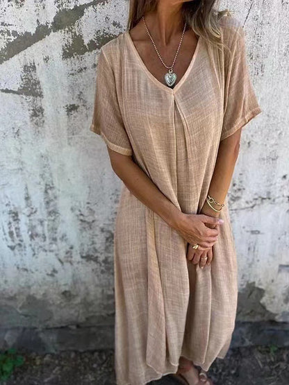 V-neck half dress
