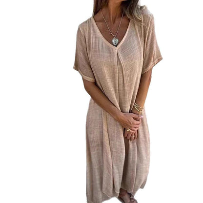 V-neck half dress