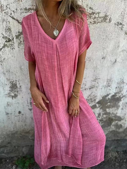 V-neck half dress
