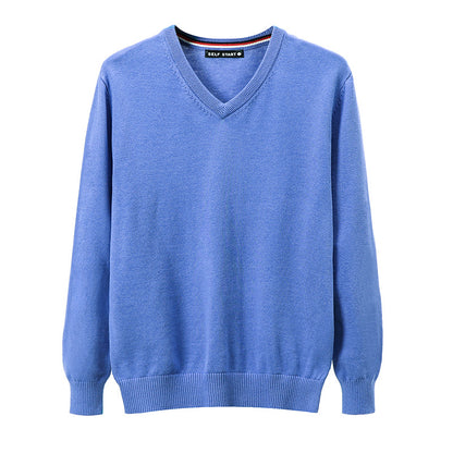 V-neck knitted sweater