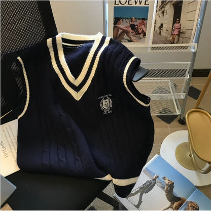 V-Neck Knitted Vest for Men and Women