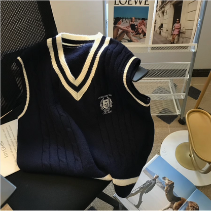 V-Neck Knitted Vest for Men and Women
