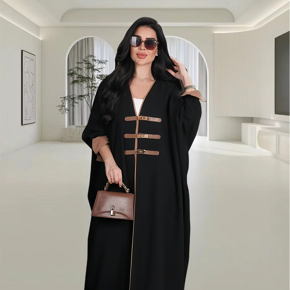V-neck long burqa