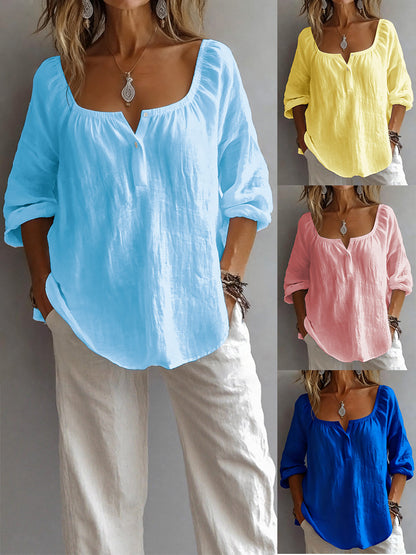 V-neck long sleeves