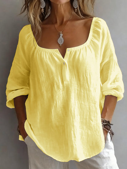 V-neck long sleeves