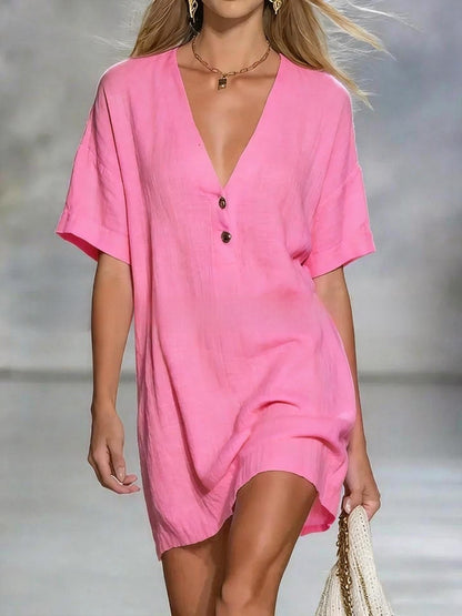 V-Neck Loose Summer Dress