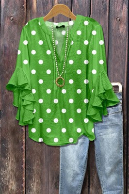 V Neck Lotus Edge T-Shirt for Women
