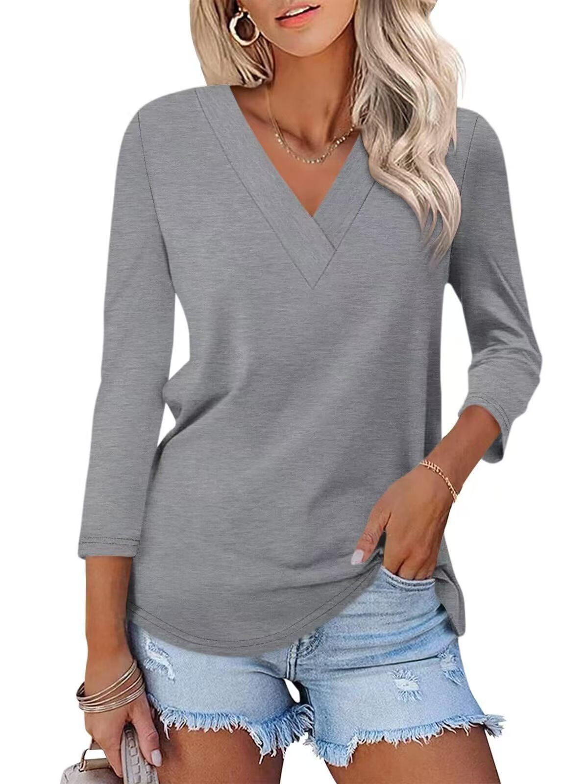 V-neck shirt