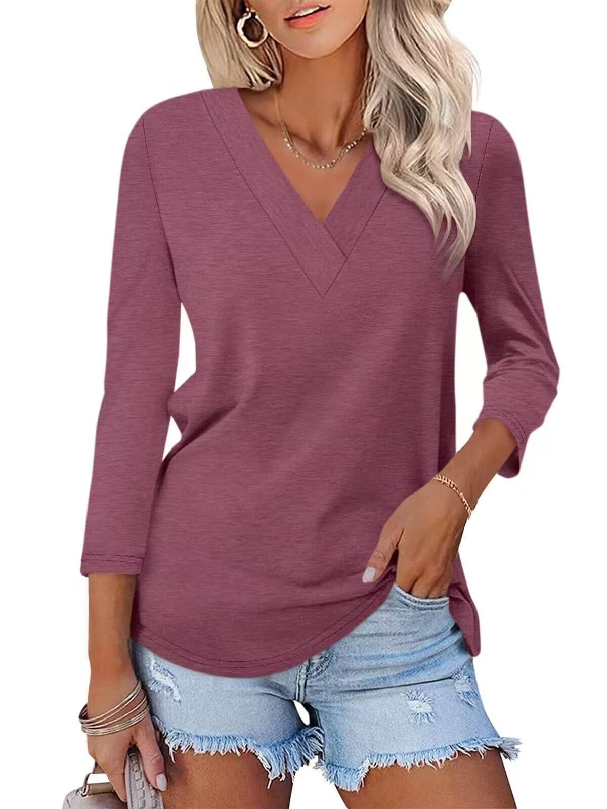 V-neck shirt
