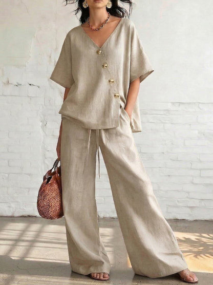 V-Neck Short-Sleeve Top