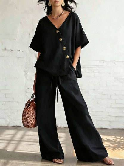 V-Neck Short-Sleeve Top