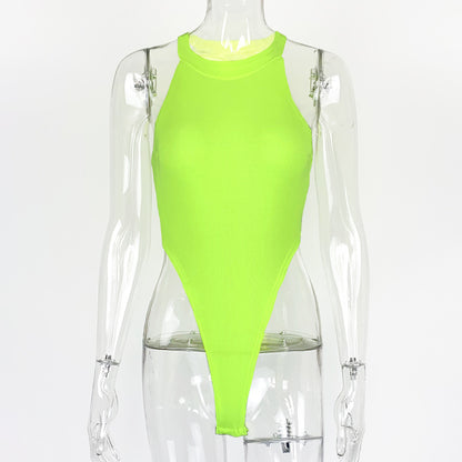 V-neck sleeveless dress shirt with a slit opening