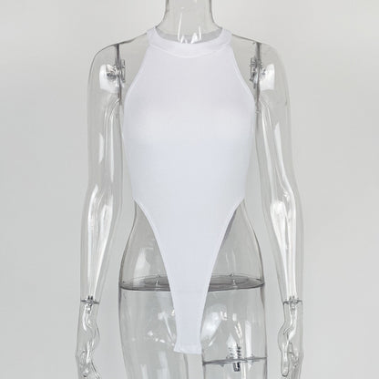 V-neck sleeveless dress shirt with a slit opening