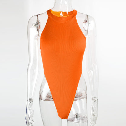 V-neck sleeveless dress shirt with a slit opening